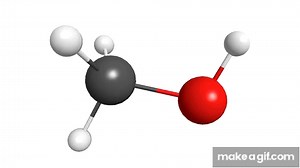 Vibration of a methanol molecule on Make a GIF