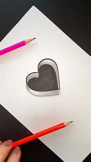 Mesmerizing 3D Heart Drawing Process