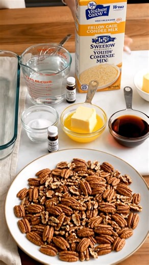 Pecan Pie Dump Cake | Sticky, Cozy & Just Like Grandma's new years Table This warm, buttery dessert takes me right back to my aunt’s farmhouse kitchen—where pecan pie met yellow cake and turned into something magical. Ingredients: 1 cup chopped pecans 1 (15-ounce) can sweetened condensed milk ½ cup maple syrup ½ cup unsalted butter, melted 1 (16-ounce) package yellow cake mix 1½ cups water 1 teaspoon vanilla extract 1 teaspoon ground cinnamon ½ teaspoon salt Instructions: 1. Preheat your oven to