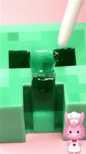 Minecraft Creeper Jelly ASMR | Soft Press + Clean Slice + Jelly Stretch | Satisfying Short