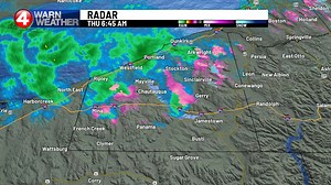 TRACKING SPRINKLES over parts of #Chautauqua County right now. Airport at Jamestown is observing mixed precipitation. Let you know where this is heading next on News4Buffalo WakeUp! and then on CW23 from 7-10:00 AM. 4WarnWeather | News 4 WIVB Buffalo