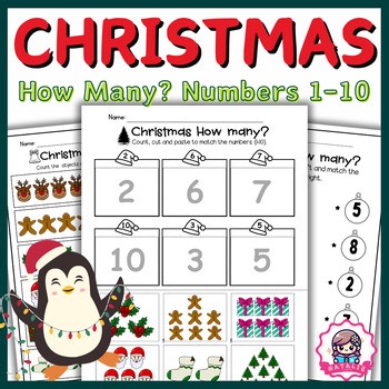 Kindergarten Christmas Math Counting Worksheets: Fun Holiday Counting Activities