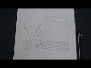 How to draw a composition drawing easy step by step art 👍💗 Part - 1