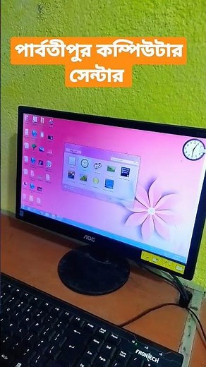 Clock in desktop😱💥 #windows 7 Clock #computer clock