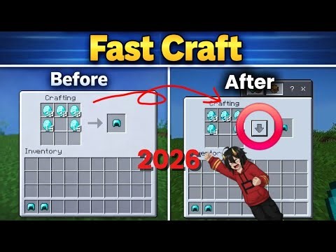 Java Feature in PE! ⚡ Minecraft Pocket Edition Mein Fast Crafting Kaise Karein? #minecraft