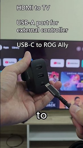 Playing games with the #ROGAlly on the big TV!