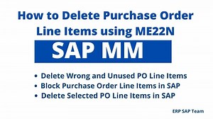 How to Delete Purchase Order SAP MM using Me22n