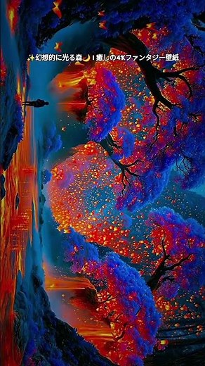 ✨幻想的に光る森🌙 | 癒しの4Kファンタジー壁紙🌙 心を落ち着かせる幻想的な世界をお楽しみください。👍 高評価・共有・チャンネル登録もよろしくお願いします！