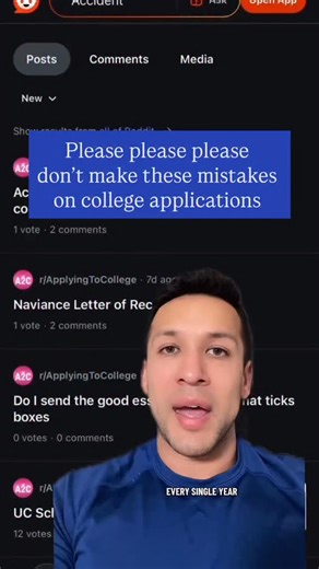 College Prep & Admissions on Instagram: "Mistakes on college application. . . . #senioryear #collegeapps #collegeadmissions #collegeapplications #commonapp"