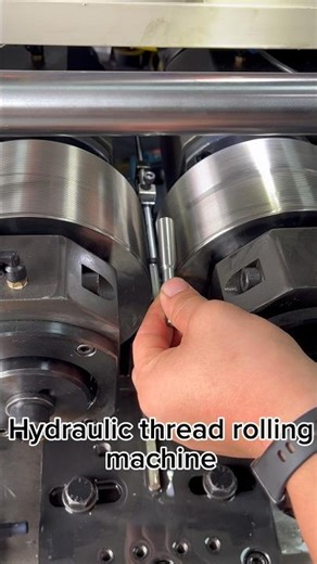 Hydraulic thread rolling machine #screws #cncmachine #machine #knurling #cnc #threadrollingdie