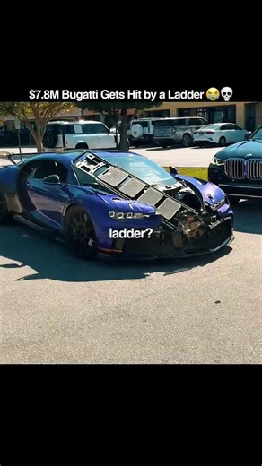 $7.8M BUGATTI GETS HIT BY A LADDER 😭💀