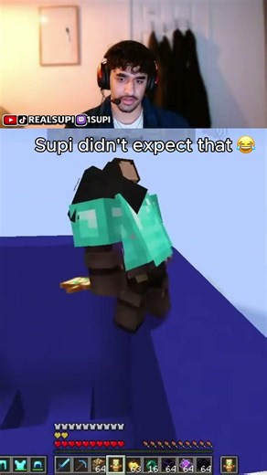 supi fails dropper 😂 #minecraft #donutsmp #hypixel #minecrafthowto #gaming #minecraftguide #crystal