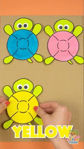 😍 Let's Learn Colors with Toddler's FAVORITE Turtle Toy 🌈 🐢 #kidslearning #funforkids #diyforkids