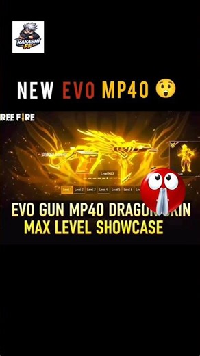 ​🔥 New Evo MP40 Dragon Skin Showcase 🐉​⚡ OB51 Update: MP40 Dragon Skin Max Level 💥#freefire