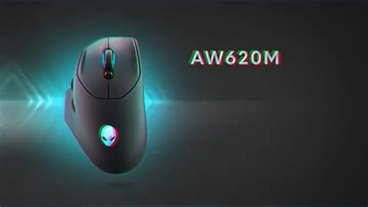 外星人（Alienware）AW620M无线游戏鼠标 双模有线高端专业电竞宏鼠标 RGB灯效 26000原生DPI 磁力回弹 人体工学设计