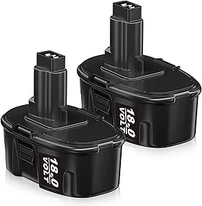 CEENR 2Pack 4.8Ah DC9096 Battery Replacement for DeWalt 18V Battery Ni-Mh DC9099 DC9098 DW9096 DW9099 DE9096 DE9098 Compatible with DeWalt 18-Volt Tools Batteries