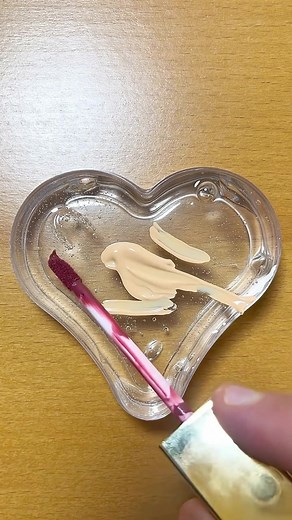 Mixing Glitter Slime with Lipstick and Foundation