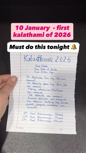 𝐓𝐚𝐫𝐨𝐭 𝐛𝐲 𝐚𝐤𝐬𝐡𝐢𝐭 🧿🔮🪄 on Instagram: "⚠️ ATTENTION — DON’T SCROLL ⚠️ 🌑 Tonight | 10th January 2026 ✨ First KALASHTAMI of 2026 ✨ A rare & highly auspicious night to remove obstacles, blockages, delays & negativity from your life. If things feel stuck — career, money, love, health, peace — THIS NIGHT IS YOUR RESET BUTTON. 🔥 Tonight I’m also performing a SPECIAL KALASHTAMI CANDLE SPELL RITUAL (for desire fulfillment, protection & obstacle removal) ⚠️ Limited slots — once this night p