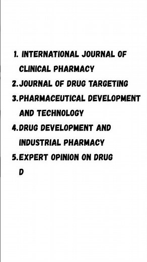 Top Pharmacy Journals You Must Know 📚 | Taylor & Francis Journals for Research & Review