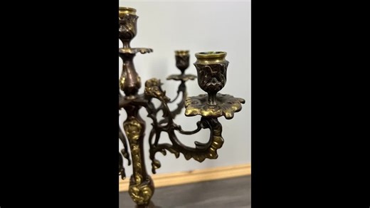 Vintage French Brass Candelabra | 5 Arm Ornate Rococo Candle Holder | Antique Style Table Centrepiece | Home Decor | Lot 4431 - Etsy