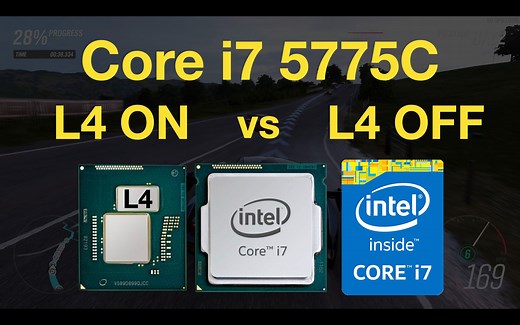(L4缓存的重要性) i7 5775c L4开启vs关闭 对比 RTX2060 Super 1080P视频