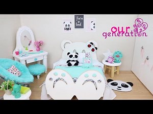 OUR GENERATION DOLL PANDA ROOM DECORATION