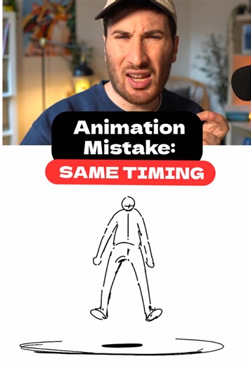 Stop Moving Everything👇 Moving every part of your character at the exact same time is a common mistake that makes your work look robotic. To bring your characters to life, Drag and Follow Through helps! While there are always exceptions depending on the context, this is a vital tip to expand your animation toolkit. 🙌 3 Tips: - Delay Your Animation: To fix stiffness, ensure you are delaying specific parts of your movement. - Lead with One Body Part: In a jump, the head can move first while the 