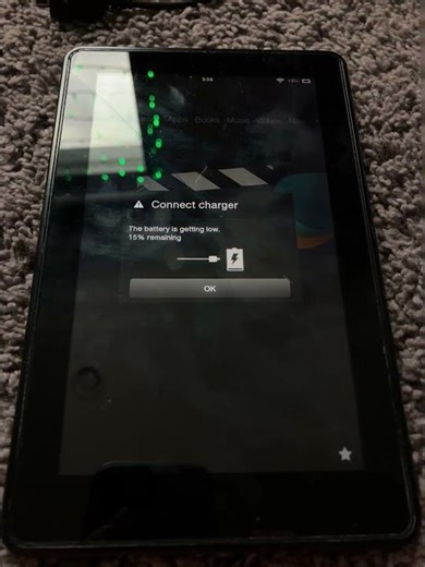Amazon Kindle Fire - Battery low
