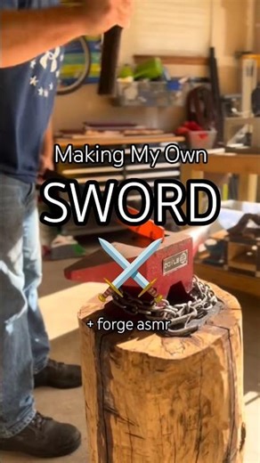 Hammering out a sword 🗡️ #forging #forgingprocess #forgeasmr #blacksmith #swordmaking