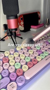 ASMR- keyboard typing/tapping/brushing sounds 😴 #relaxingasmr #triggersforsleep #asmrsounds