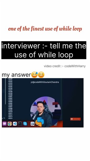 future coder | Use of while loop by @codewithharry #coding #memes | Instagram
