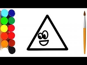 How To Draw A Triangle Step By Step For kids | Triangle Drawing For Kids | Child Art