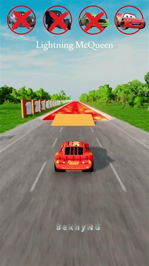 Lightning McQueen and Pixar Cars vs The Lava Trap 💀 #challenge #cars