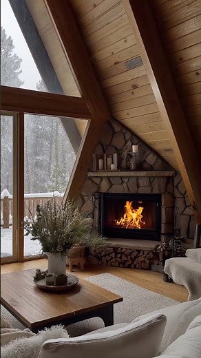 🔥 Dreamy A-Frame Cabin Escape – Inspired by Switzerland’s Snowy Alps ❄️🏔️ #CabinWoven