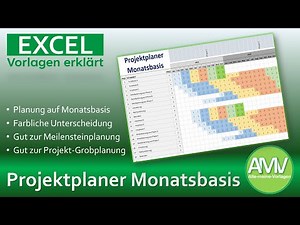Project planner on a monthly basis – Free Excel template for your rough planning