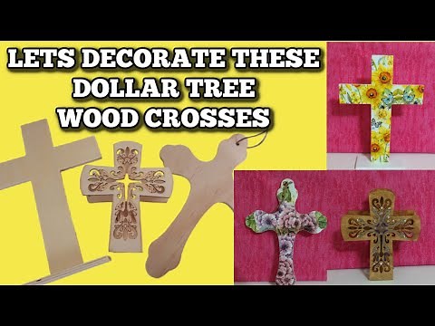 Easy Dollar Tree Wood Cross Diys