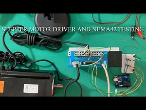 Nema 42 stepper motor and close loop hybrid driver testing