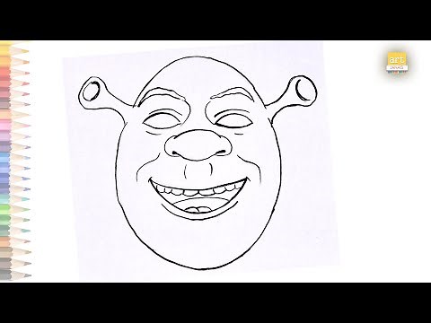 Shrek face drawing | How to draw Shrek face Mask step by step