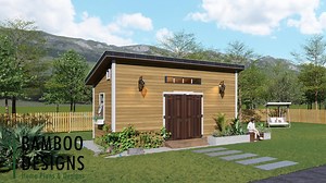 Draco 10x20 Sloped Roof Shed Plan – Modern Lean-to Workshop, Studio, or Storage | DIY Backyard Building Plans (PDF) - Etsy