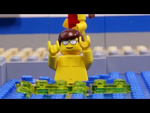 LEGO Pee in Swimming Pool Fail! STOP MOTION LEGO City Swimming Fail | Billy Bricks Compilations