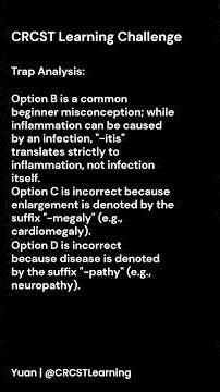Ch2 Q4: Medical Terminology: The meaning of "-itis" 🔥 #CRCST #Shorts