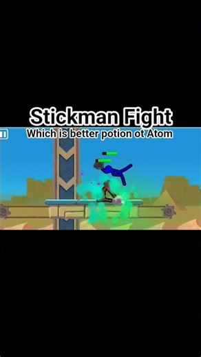 Stickman Fight : Which is better Potion or Atom? #atom #potions #stickman #fypシ