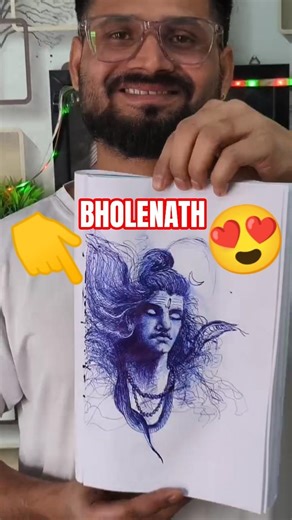 SCRIBBLE ART Drawing of BHOLENATH 🙏🔱 #shorts