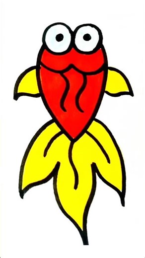 Cute Goldfish Drawing 🐠 | Easy Cartoon Fish Art । সহজ গোল্ডফিশ আঁকা। #GoldfishDrawing #সহজ_ড্রইং