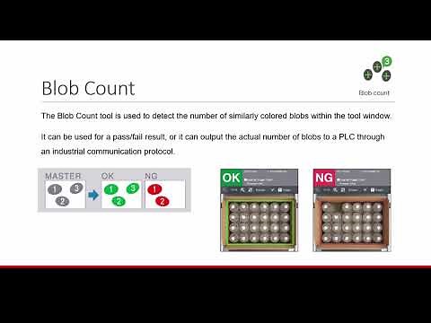 Tools | Blob Count | KEYENCE IV3 Vision Sensor Support