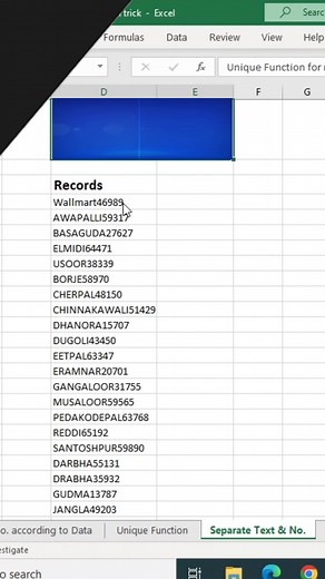 Excel Formula & Tricks - How to Separate Text & Numbers From a String | #shorts #reels #exceltips #DataTransformation | Ovins Kawre