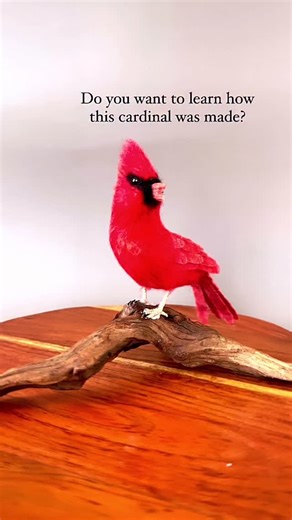 Sarah Mitchell/Fiber Artist | Hi all! I recently shared how I made a little cardinal ornament, so I wanted to take a minute to share how I make a larger, life sized... | Instagram