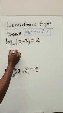 How to solve Logarithmic Equations