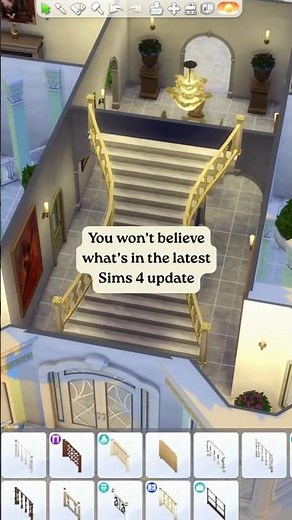 The Sims have just added flared staircases in a free base game update!