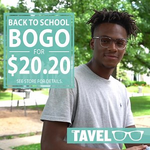 Save $180 when you buy a complete pair of glasses and get a back-up pair for $20.20. Schedule online today. | Dr. Tavel